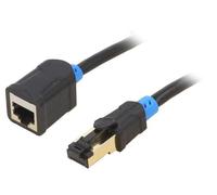 Rallonge IBLBH RJ45 S/FTP 6 OFC PVC noir 2m veines : 8 VENTION