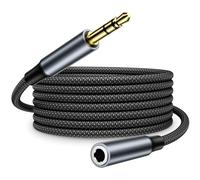 Rallonge Jack 3.5mm 3M, Rallonge Prise Jack Nylon Tressé rallonge Cable jack 3.5mm Male vers Femelle rallonge Casque Audio pour Smartphone, PC, Voiture,Autoradios, Ecouteur,Enceintes, Lecteur MP3, PS5