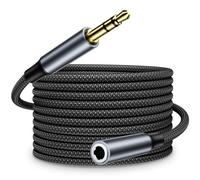 Rallonge Jack 3.5mm 5M, Rallonge Prise Jack Nylon Tressé pour PC,Smartphone | Rallonge Cable jack 3.5mm Male vers Femelle rallonge Casque Audio pour Voiture, Autoradios, Enceintes, Ecouteur,Lecteur PS5