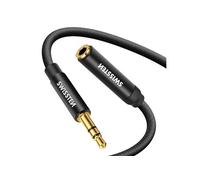 Rallonge jack 3.5mm Câble auxiliaire en Nylon tressé noir 1,5m