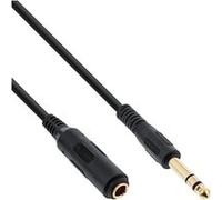 InLine 99971 Rallonge pour casque stéréo Jack 6,3 mm Connecteurs plaqués or 1 m