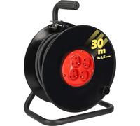 Rallonge KOTARBAU® Grande 3x1,5mm2 30 m Avec enrouleur et disjoncteur thermique à 4 positions Mise à la terre avec câble en caoutchouc Support en acier l'équipement parfait pour votre cave