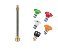 Rallonge Lance Nettoyeur Haute Pression Lance d'extension for nettoyeur haute pression 10 à 50 cm avec adaptateurs de buse et connecteur rapide 1/4"(Color 2,10cm)