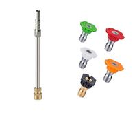 Rallonge Lance Nettoyeur Haute Pression Lance d'extension for nettoyeur haute pression 10 à 50 cm avec adaptateurs de buse et connecteur rapide 1/4"(Color 5,10cm)