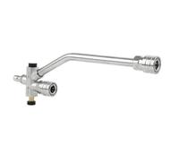 Rallonge Lavage Acier avec Embout Pivotant et Comman Manuelle Débit Adaptée au Nettoyage s ssous Voiture, Tige D’Extension Un-à-Deux avec Vanne en Cuivre