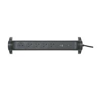 Rallonge Legrand avec protection contre les surtensions 5 prises +2×USB A, C 1,5m, noir avec interrupteur