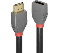 Rallonge LINDY HDMI Fiche mâle HDMI-A, Prise femelle HDMI-A 1.00 m anthracite, noir, rouge 36476 4K UHD, contacts dorés Câble HDMI