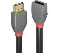 Rallonge LINDY HDMI Fiche mâle HDMI-A, Prise femelle HDMI-A 3.00 m anthracite, noir, rouge 36478 4K UHD, contacts dorés Câble HDMI