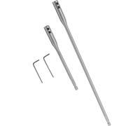 Rallonge Mèche Perceuse en Acier Haute Carbone 150mm et 300 Mm | Jeu de Deux Longueurs, avec Clés, pour Forets à Bois et Écrous, Usage Construction, Argenté