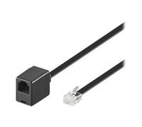 Rallonge modulaire 6 broches RJ12 - Wentronic - 3m - Noir