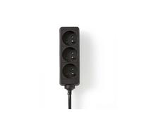 Rallonge Multiprise 3 Voies 3680W 16A Broche Terre 5m Type E France Noir