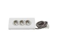 Rallonge multiprise 3x2P+T + 2 USB Type-A 2.4A et support tablette