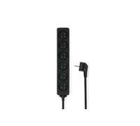 Rallonge Multiprise 6 Voies 3680W 16A Broche Terre 1.5m Type E France Noir