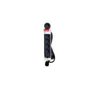 Legrand Rallonge multiprise Extra-plate 6 prises 2P+T 16A 230V Noir et gris foncé