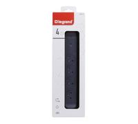 Rallonge multiprise rotatif LEGRAND avec 4 prises de courant surface gris foncé
