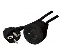 Rallonge noire sect. 2P+T 1.5MM2 5 m