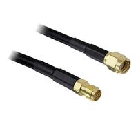 Rallonge pour antenne WiFi Delock 88430 [1x SMA mâle inversé - 1x SMA femelle inversé] 2.00 m noir