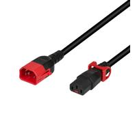 Rallonge pour appareils froids Dual-Lock C14 - C13 -- IEC Lock, noir, 2 m