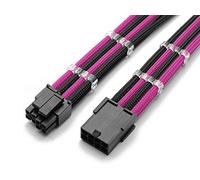 Rallonge pour carte mère ATX 4+4 broches Rose & Noir 30 cm + 2 peignes de câble