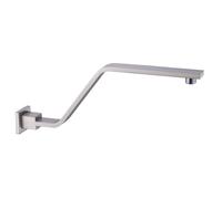 Rallonge Pour Douche Extension de bras de douche en laiton, support de pomme de douche surélevé, Chrome brossé Nickel noir, support fixe mural, accessoires de barre(Brushed Nicket)