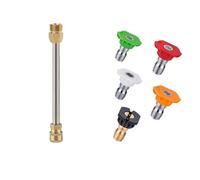 Rallonge pour lance de lavage Lance d'extension for nettoyeur haute pression 10 à 50 cm avec adaptateurs de buse et connecteur rapide 1/4"(Color 8,50cm)