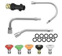 Rallonge pour nettoyeur haute pression avec adaptateur - Lance de pulvérisation coudée Dirt Blaster compatible avec Karcher K Series, K2 K3 K4 K5 K6 K7, tige incurvée 30 ° 90 ° 120 °