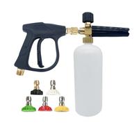 Rallonge pour nettoyeur haute pression - Buses à mousse puissantes - Lance d'eau de lavage de voiture avec bouteille en mousse, pour extérieur, maison, affaires, garage, terrasse, jardin