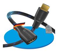 rallonge Premium High Speed ¿¿HDMI 4K,prise HDMI A vers prise HDMI A,contacts plaqués or,double blindage,gaine textile,3.00m