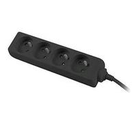 Rallonge - PremiumCord - ppa4-03bk - 3 m - 4 Prises - Interrupteur Noir Noir