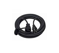 Brennenstuhl Rallonge 5m de câble avec Prise à clapet (IP44), Fabrication Française 1169321 Noir, 5 m