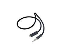 Rallonge SpeaKa Professional SP-7870476 Jack audio [1x Jack mâle 3.5 mm - 1x Jack femelle 3.5 mm] 0.50 m noir gaine ultra-douce