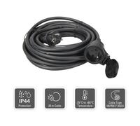 Rallonge professionnelle robuste 20 m - Section Ø 3x2,5 mm² - 230 V - HEATCOM
