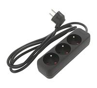 Rallonge PS0-03E-0150-BK 3x1mm² femelles : 3 caoutchouc noir 1,5m 10A LANB