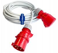 Rallonge PVC CEE H05VV-F 5x2,5 mm² (5g2,5 mm²) 16A IP44 blanc