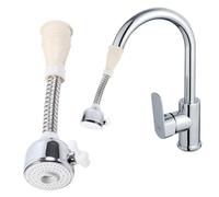 Rallonge Robinet Cuisine Flexible, Rallonge de Robinet de 18 cm, Inoxydable 304 Extension Robinet Cuisine, Embout de Robinet Rotatif à 360° Pour Salle de Bain Lavabo Cuisine