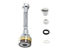 Rallonge Robinet Cuisine Three Levels Adjustable Brass Kitchen Faucet Aerator Extender Water Saving Anti Splash(14.9CM Adapter)
