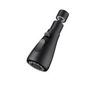 Rallonge Robinet Cuisine Universal 720° Rotating Faucet Extender Aerator Splash-Proof Filter(Black)