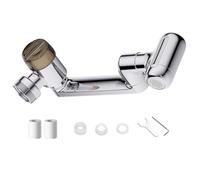 Rallonge Robinet Pivotante - 9x5,4cm Bras Robotisé Pivotant Multifonctionnel, Aérateur Rotatif Anti-Éclaboussures Rallonge Robinet | 4 Modes Eau Fixation Pulvérisateur Pour Cuisine Salle Bain Douche H