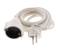 Rallonge Schuko HO5VV-F 3G1,5mm² 2m - Blanc - Zenitech