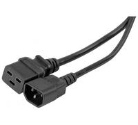 Rallonge secteur C14 / C19 noire - 3,0 m
