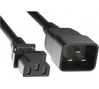 Rallonge secteur C20 / C13 noire - 3,0 m