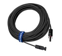 Rallonge Solaire Photovoltaïque MC4 pour Panneaux 1x6 mm2 (10 mètre, 1x6 mm2, Noir)