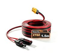 Rallonge Solaire XT60 vers Connecteur Solaire Câble 1,5m 12AWG 4 mm² pour EcoFlow Bluetti Anker Panneau Solaire