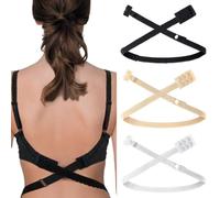 Rallonge Soutien Gorge, 3 Pack Extensions de Soutien-Gorge, Convertisseur Dos Nu Bas, pour Femmes et Dames Robes de Mariée pour Filles (Multicolore)