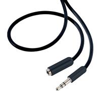 Rallonge SpeaKa Professional SP-7870468 Jack audio [1x Jack mâle 3.5 mm - 1x Jack femelle 3.5 mm] 3.00 m noir gaine ultra-douce