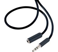 Rallonge SpeaKa Professional SP-7870472 Jack audio [1x Jack mâle 3.5 mm - 1x Jack femelle 3.5 mm] 5.00 m noir gaine ultra-douce
