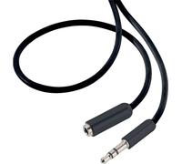 Rallonge SpeaKa Professional SP-7870476 Jack audio [1x Jack mâle 3.5 mm - 1x Jack femelle 3.5 mm] 0.50 m noir gaine ultra-douce