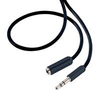 Rallonge SpeaKa Professional SP-7870692 Jack audio [1x Jack mâle 3.5 mm - 1x Jack femelle 3.5 mm] 1.50 m noir gaine ultra-douce