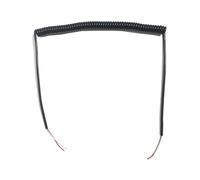 Rallonge spiralée, câble électrique extensible à 2 conducteurs de calibre 0,5 mm², gaine noire, section carrée, 20 AWG, ressort spiralé(Undraw 3.75 meters)