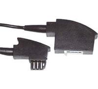 Rallonge téléphonique TAE N mâle sur TAE N femelle, longueur 6 m, noir